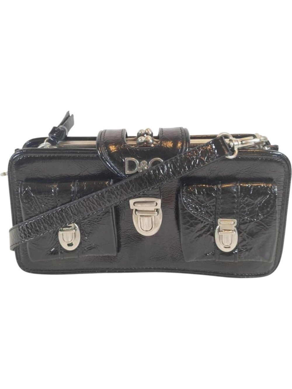 622315CR T4 Dolce&Gabbana Shoulder Bag Black Leather